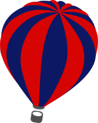 Red Blue Hot Air Balloon