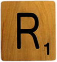 Scrabble Tile R