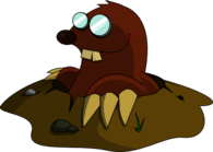 Mole With Glasses Clipart