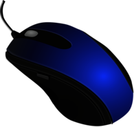 Blue Black Computer Mouse