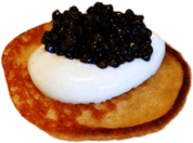Blini With Sour Cream and Caviar