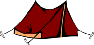 Red Camping Tent Clipart