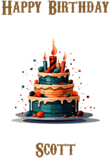 Happy Birthday Scott, Personal Custom Message