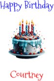 Happy Birthday Courtney Custom Message