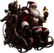 Santa Claus on a Mechanical Sleigh