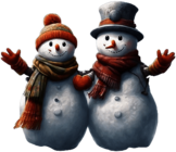 Happy Snowman Couple