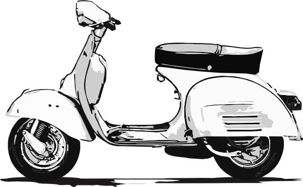 Scooter Vespa Drawing