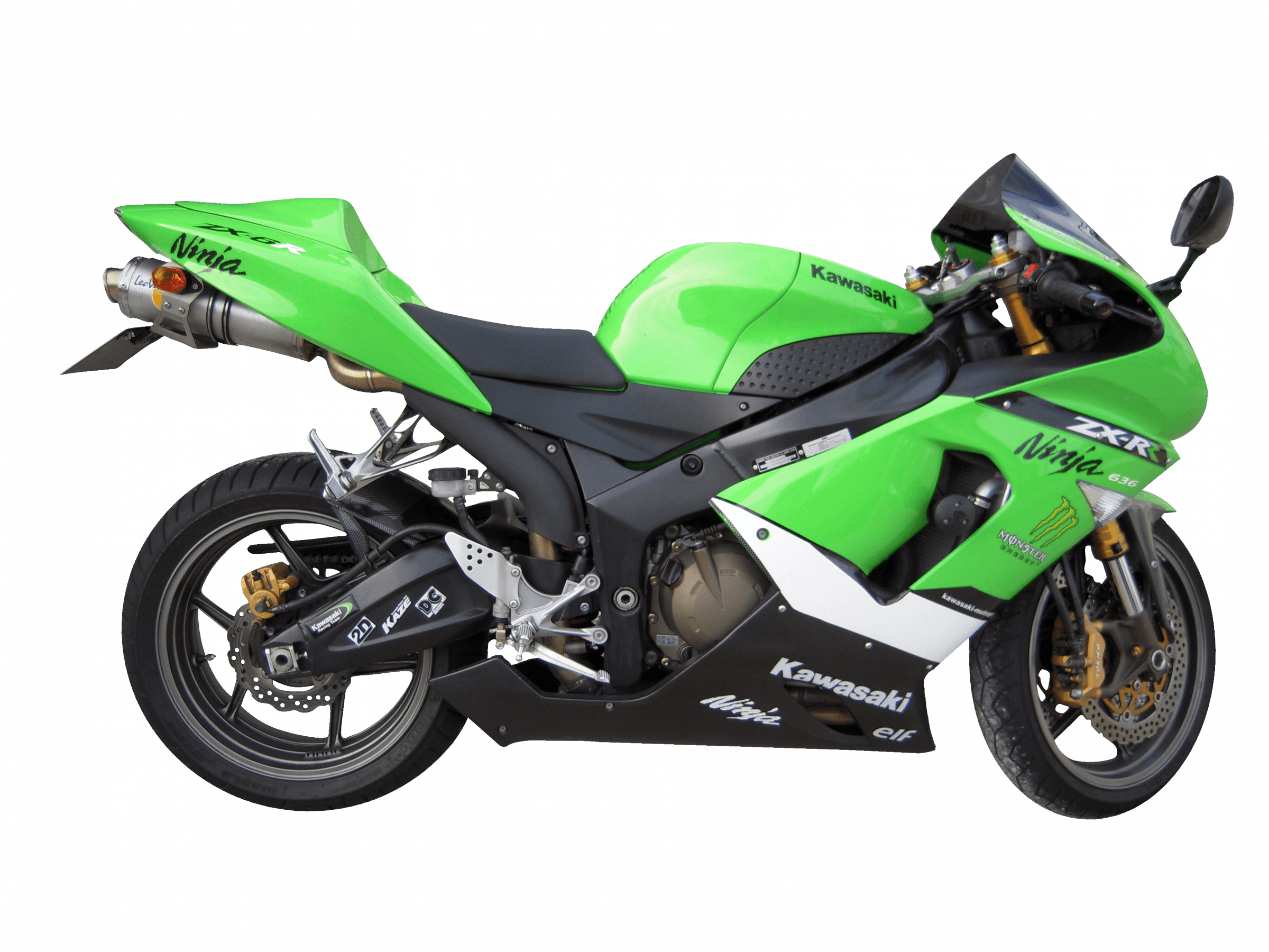 Green Kawasaki Motorcycle