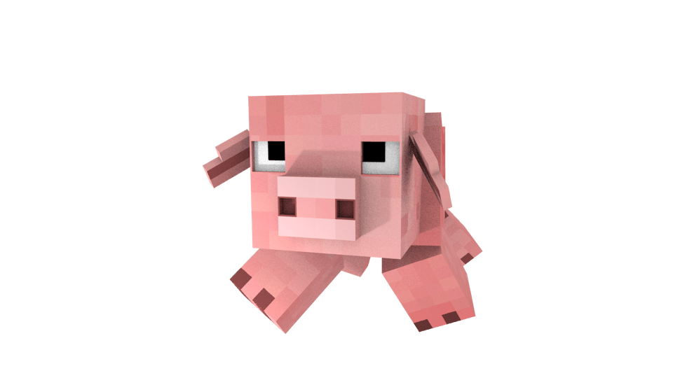 Minecraft Pig Front View