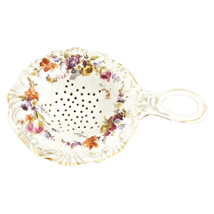 Antique Porcelain Tea Strainer