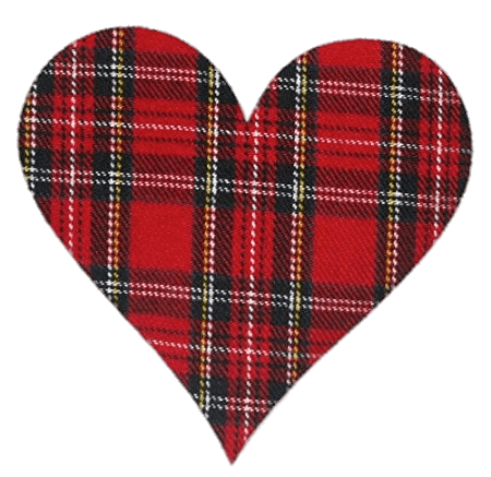 Fabric Tartan Heart