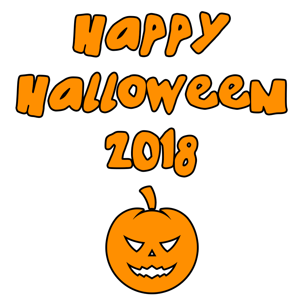 Happy Halloween 2018 Round Scary Pumpkin