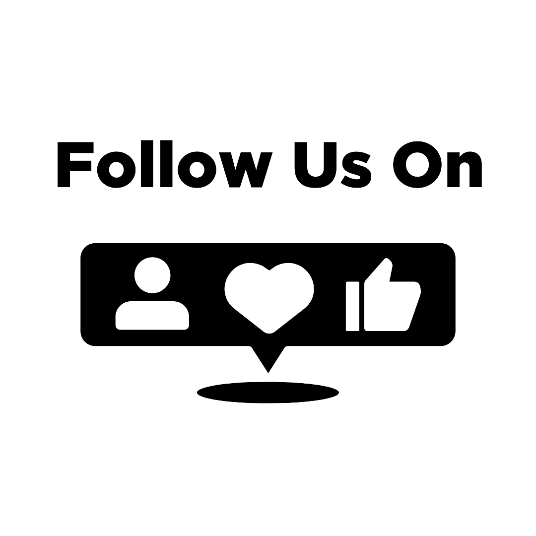 Follow Us On Social Media - Icons