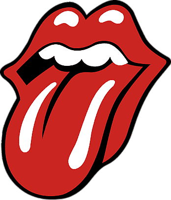 The Rolling Stones Logo Black Outline
