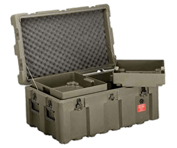 Opened Footlocker With Compartments