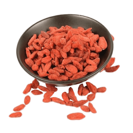 Black Bowl Of Goji Berries