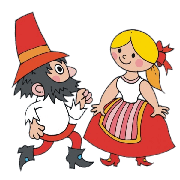 Rumcajs and Manka Dancing