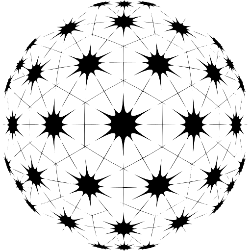 Abstract Planet Design Star Shapes