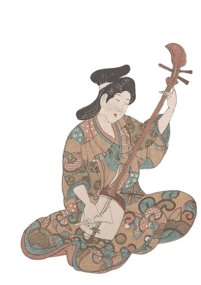 Japanese Woman Playing on the Shamisen 19th Century