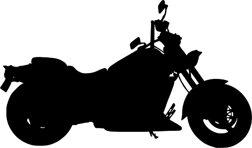 Silhouette of a Motorbike
