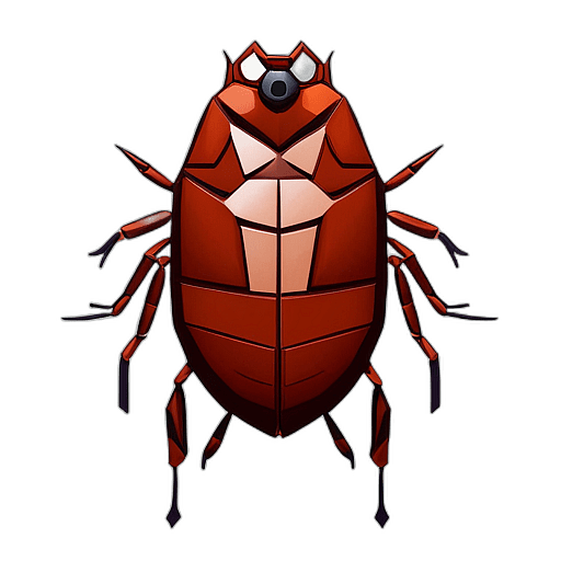 Bedbug, Children'S Cartoon Animation Style -  Full Body, Single View, No Shadow