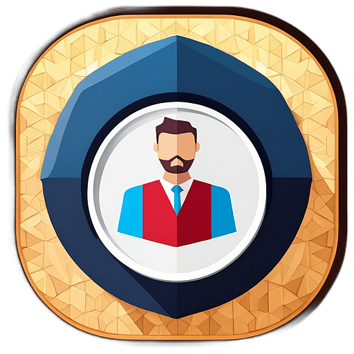 Jewelry Store, Minimalist App Icon - Circle Icon Bevel Border