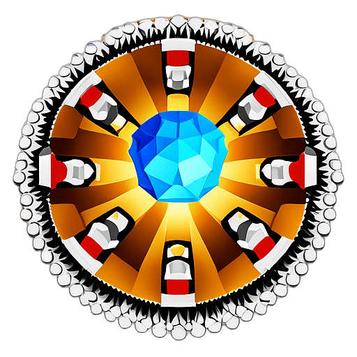 A community center hosting a gospel choir, their harmonious voices lifting the spirits of all present. low poly app icon