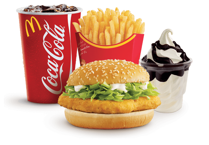 McDonald's McChicken Menu With Small Sundae