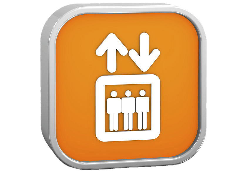 Orange Elevator Sign