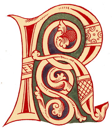 Illuminated Letter R