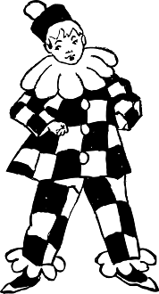 Clown Image in Black and White