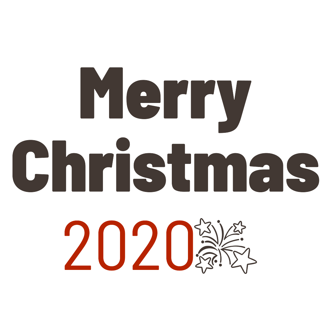 Merry Christmas 2020 Bold Letters