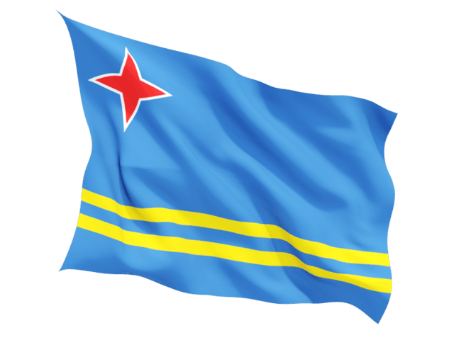 Aruba Flag Wave