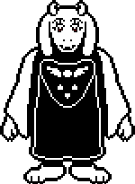 Undertale Toriel black and white