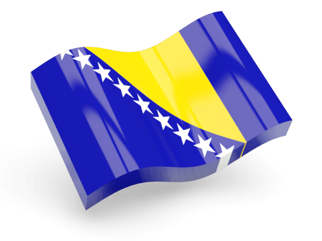 Bosnia Flag Icon Wave