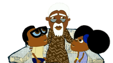 Bino and Fino with their grandfather