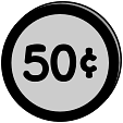 Coin 50 Dollar Cent Clipart