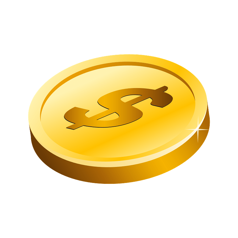 Gold Coin Dollar Clipart