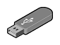 Grey USB Drive Clipart