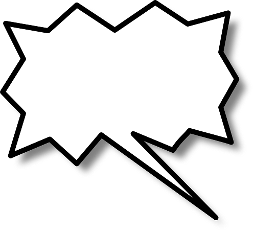 Spiky Callout Speech Bubble Right