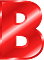 Glossy Red Letter B
