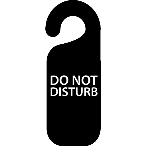 Do Not Disturb Black Door Sign