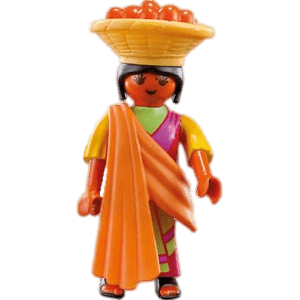 Playmobil Hindu Girl with Basket on Head