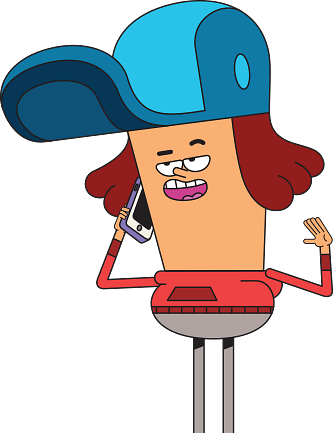 Pinky Malinky Character JJ Jameson on the phone