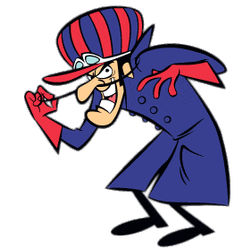 Dick Dastardly Holding Mustache