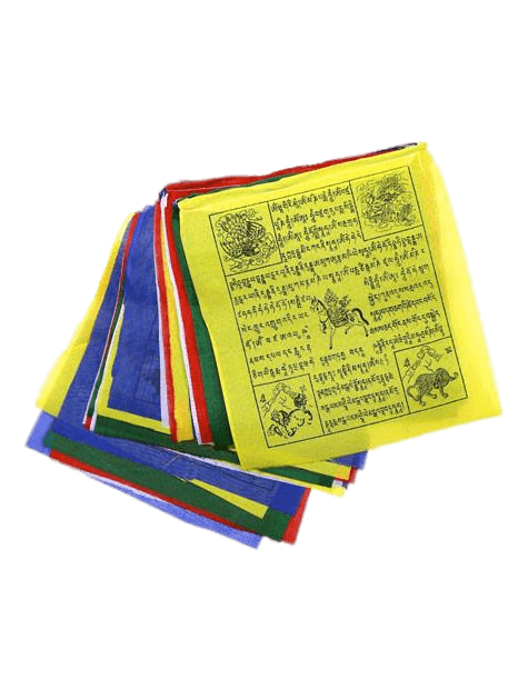 Collection Of Buddhist Prayer Flags
