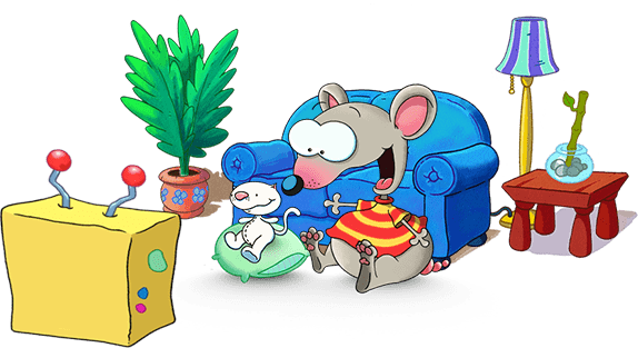 Toopy & Binoo Watching Television