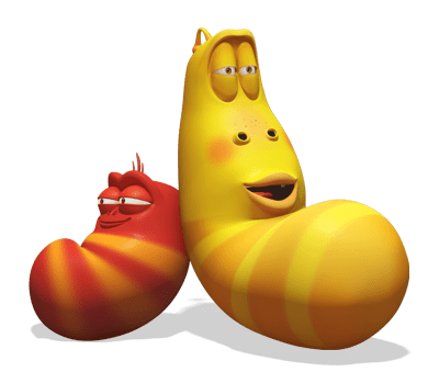 Larva Red and Yellow Tired