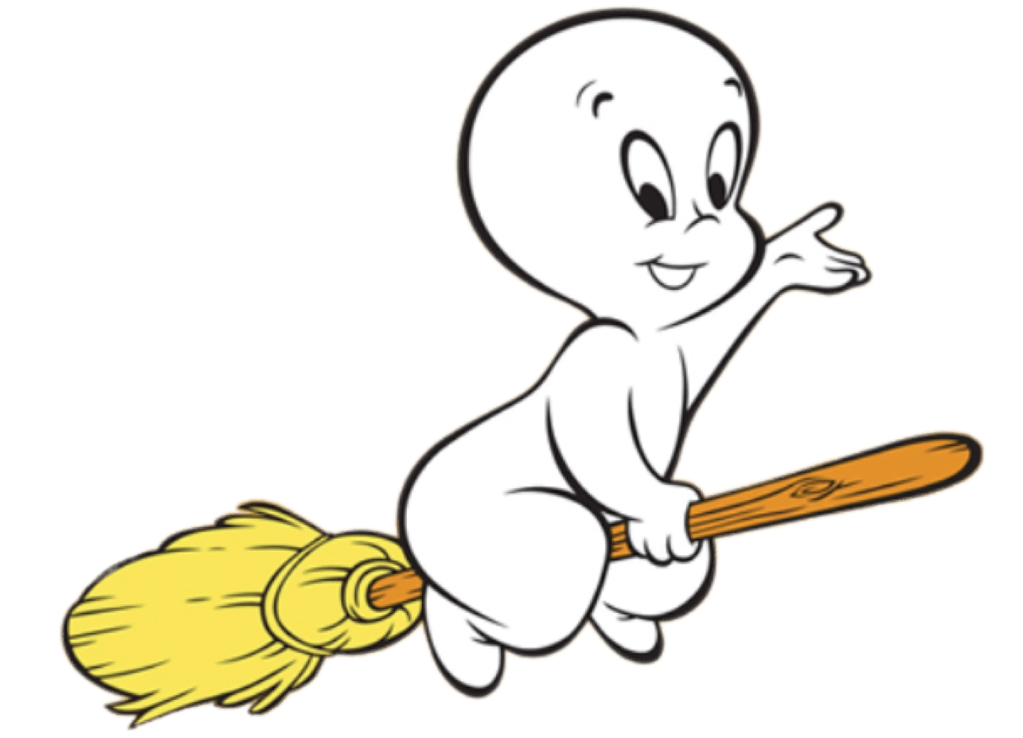 Casper Flying on A Broom