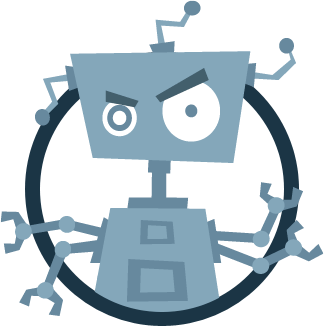 Bot Blue Circled Clipart